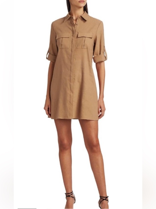 Alice + Olivia Dresses & Skirts - Alice + Olivia Dress Size Small Linen Blend Tan Utilitarian Neutral Mini Minimal